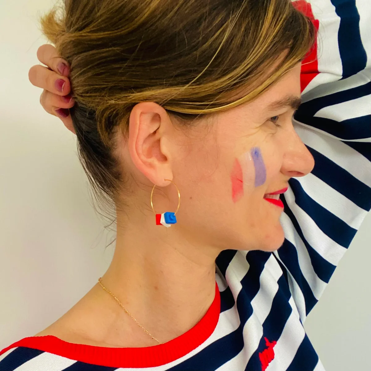 Boucles d'oreilles Supporter - France