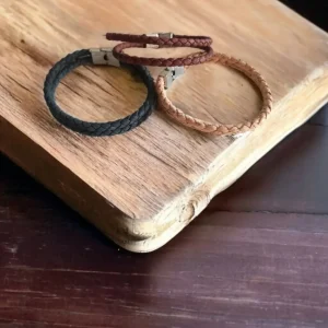 Bracelet en liège tressé homme Léo